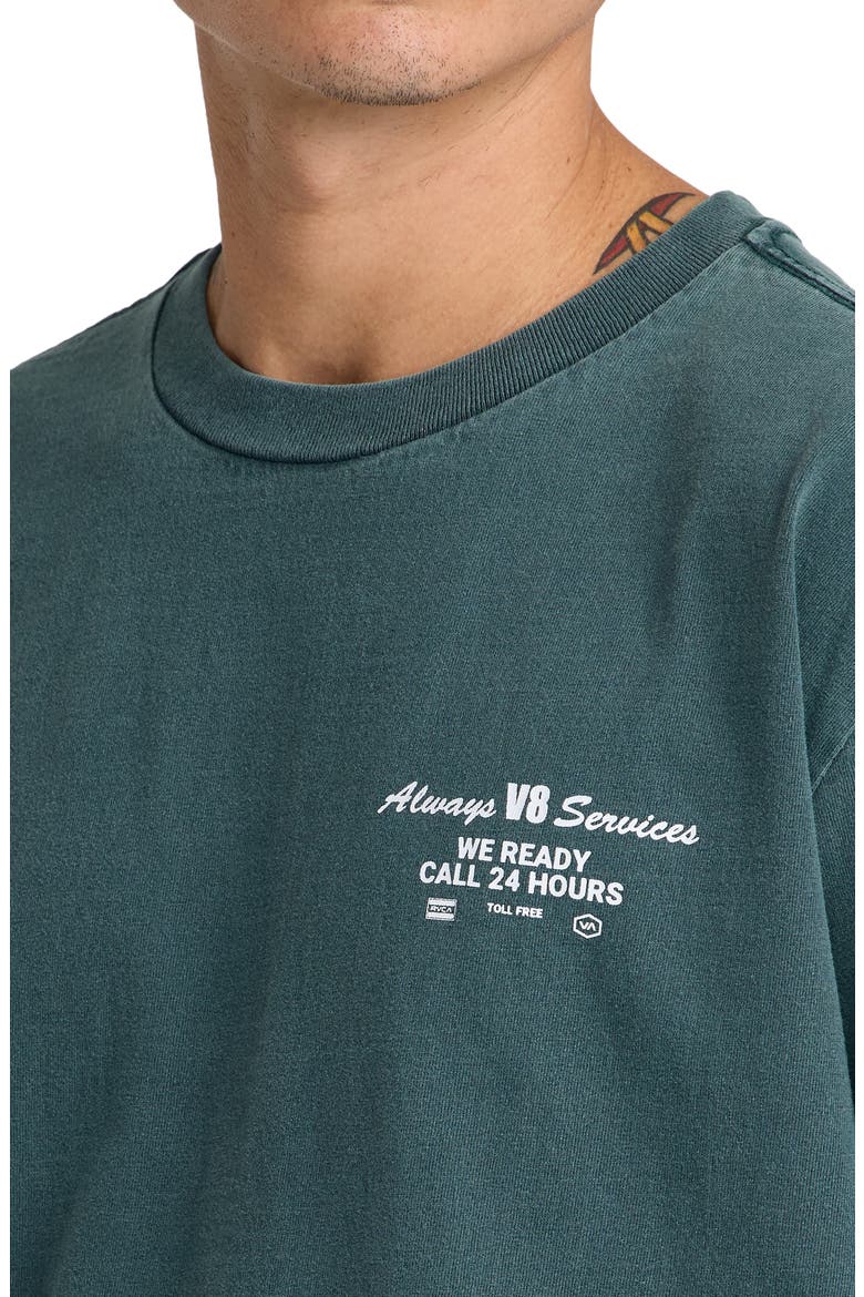 V8 Loose Fit Cotton Graphic T-Shirt, Alternate, color, HUNTER GREEN