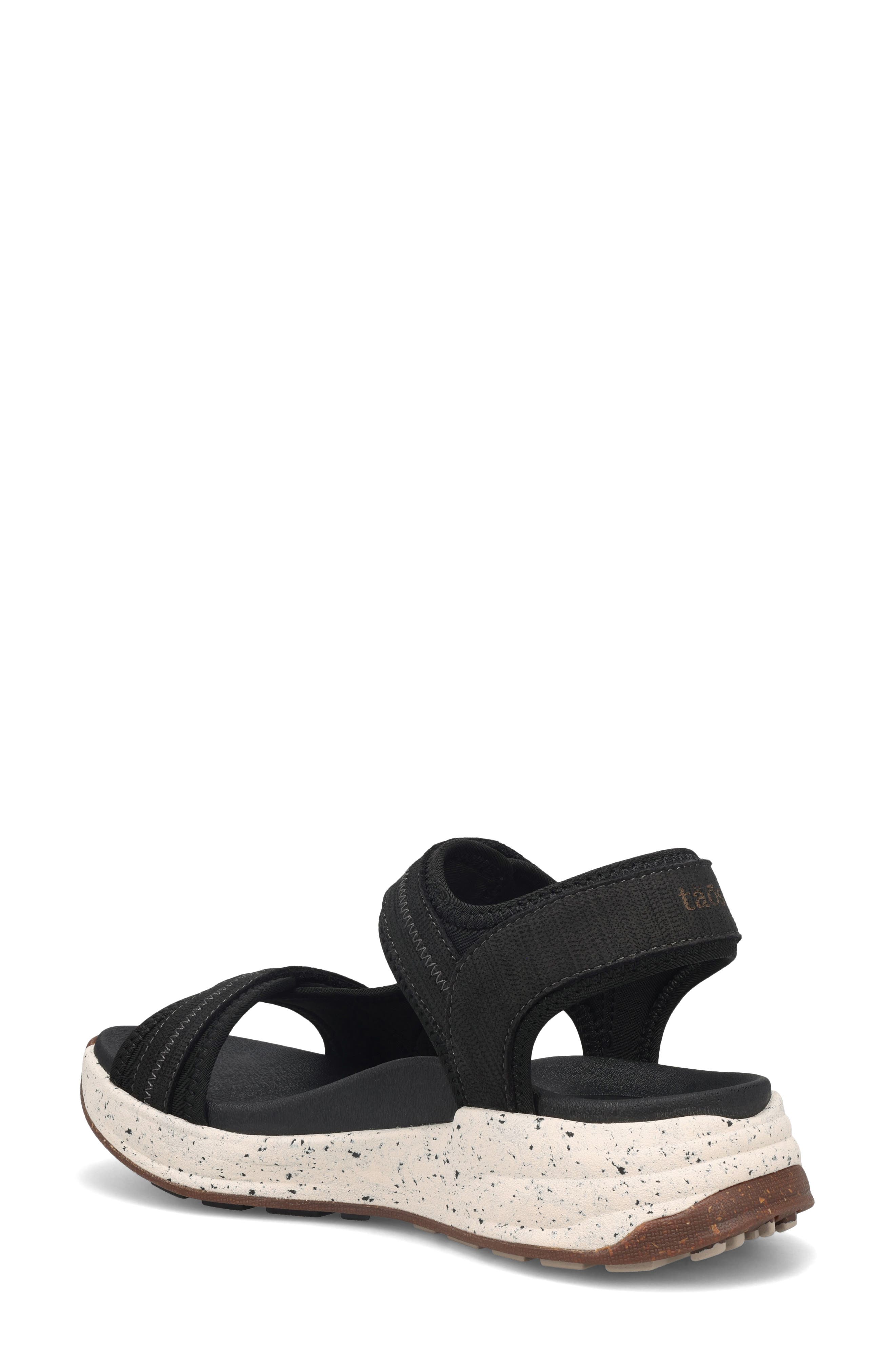 Taos Super Side Sandal, Alternate, color, Black Emboss