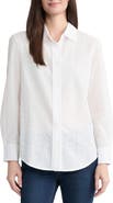Jones New York Eyelet Front Button Shirt