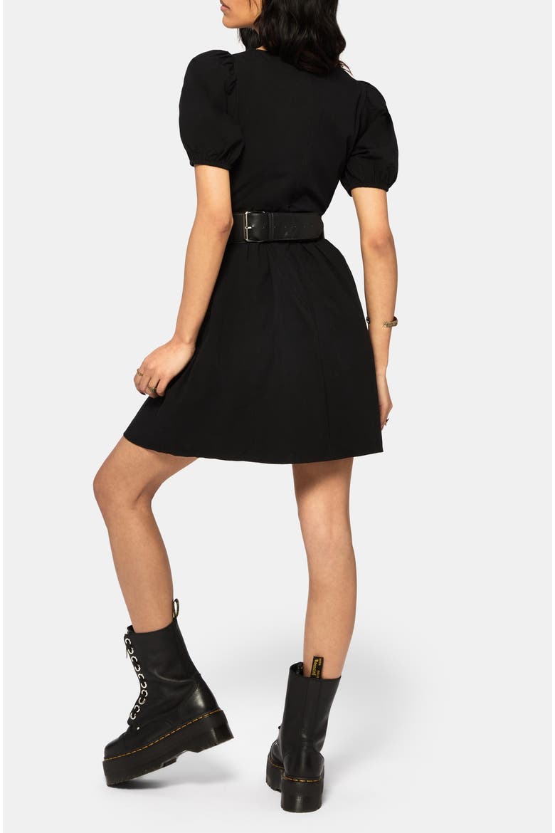 Orena Bat Mini Dress, Alternate, color, Black