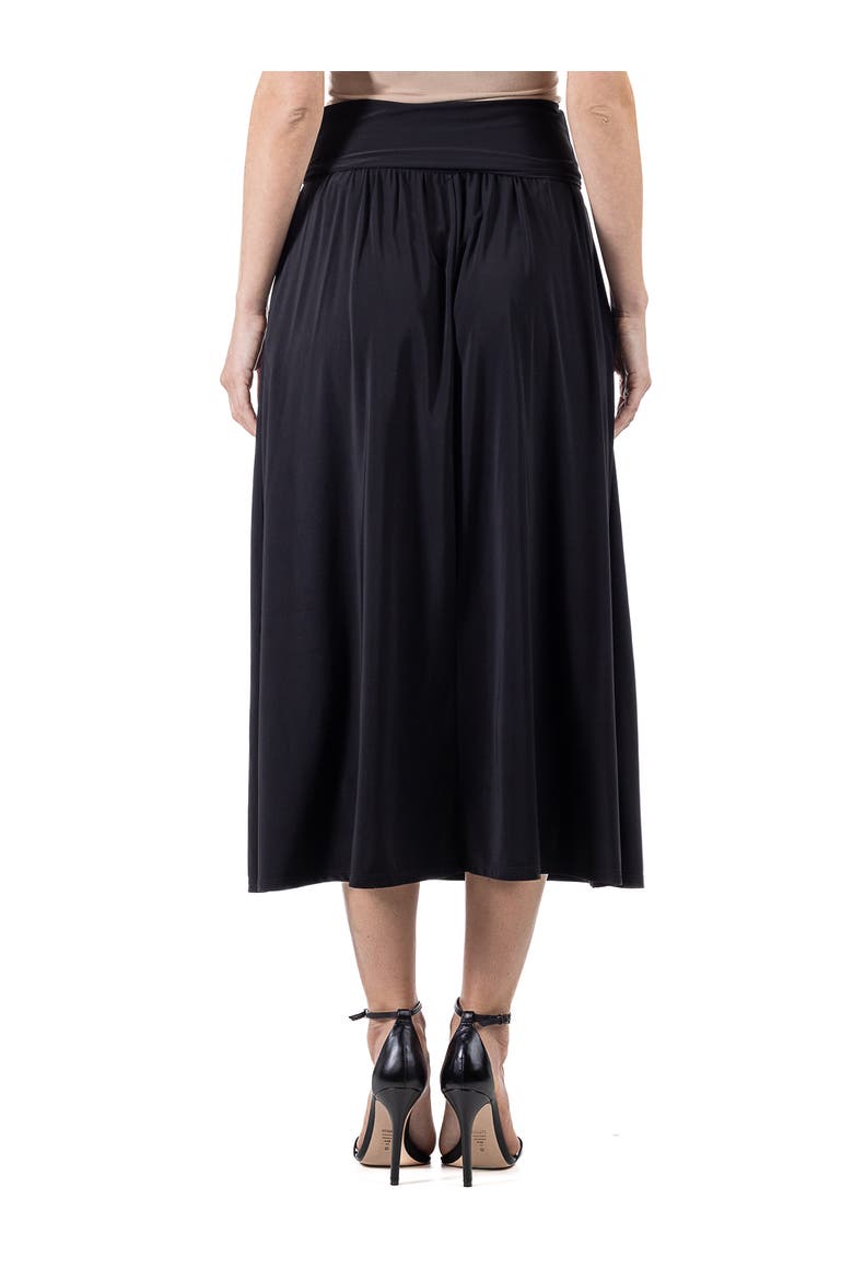 Foldover Maxi Skirt With Pockets, Alternate, color, Black