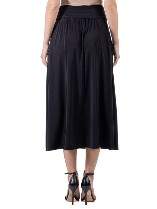 24seven Comfort Apparel Foldover Maxi Skirt With Pockets