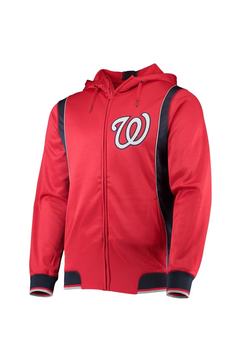 Men's Stitches Red/Navy Washington Nationals Team Full-Zip Hoodie, Alternate, color, Red