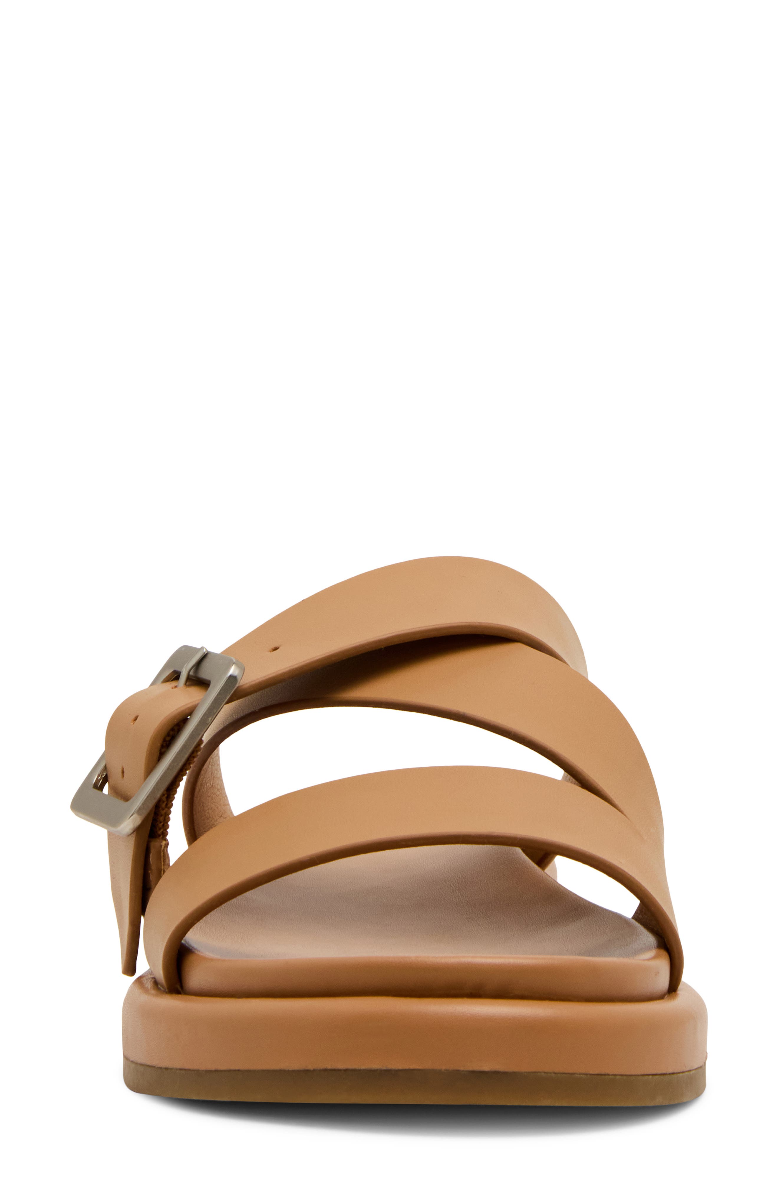 Logan Waterproof Slide Sandal, Alternate, color, ALMOND LEATHER