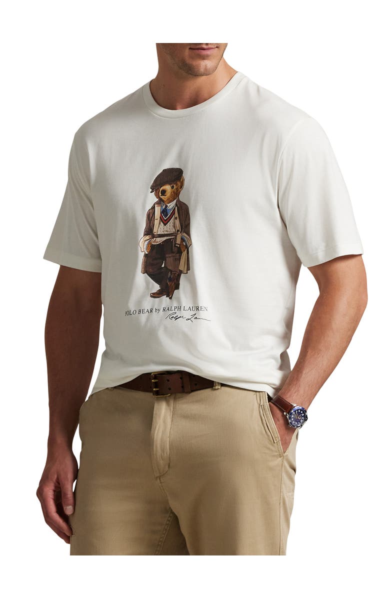 Polo Ralph Lauren Big & Tall Polo Bear Jersey T-Shirt, Main, color, Deckwash White