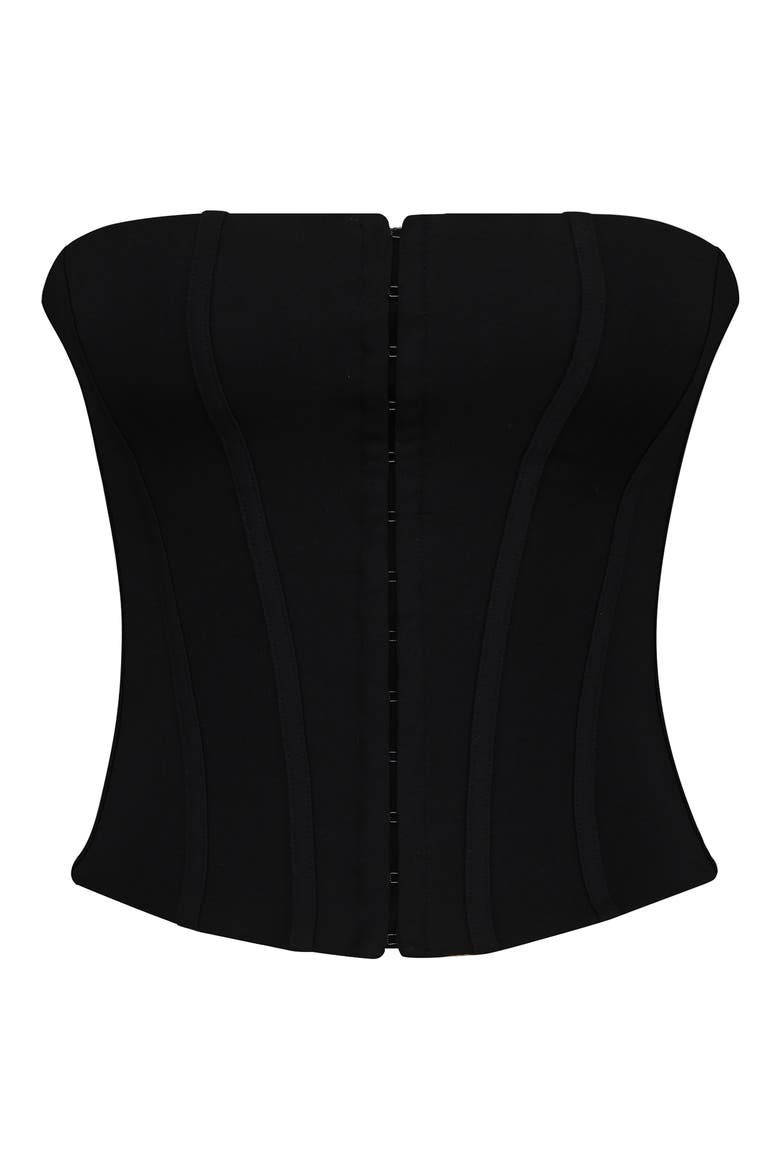 The Strapless Ponte Corset, Alternate, color, BLACK