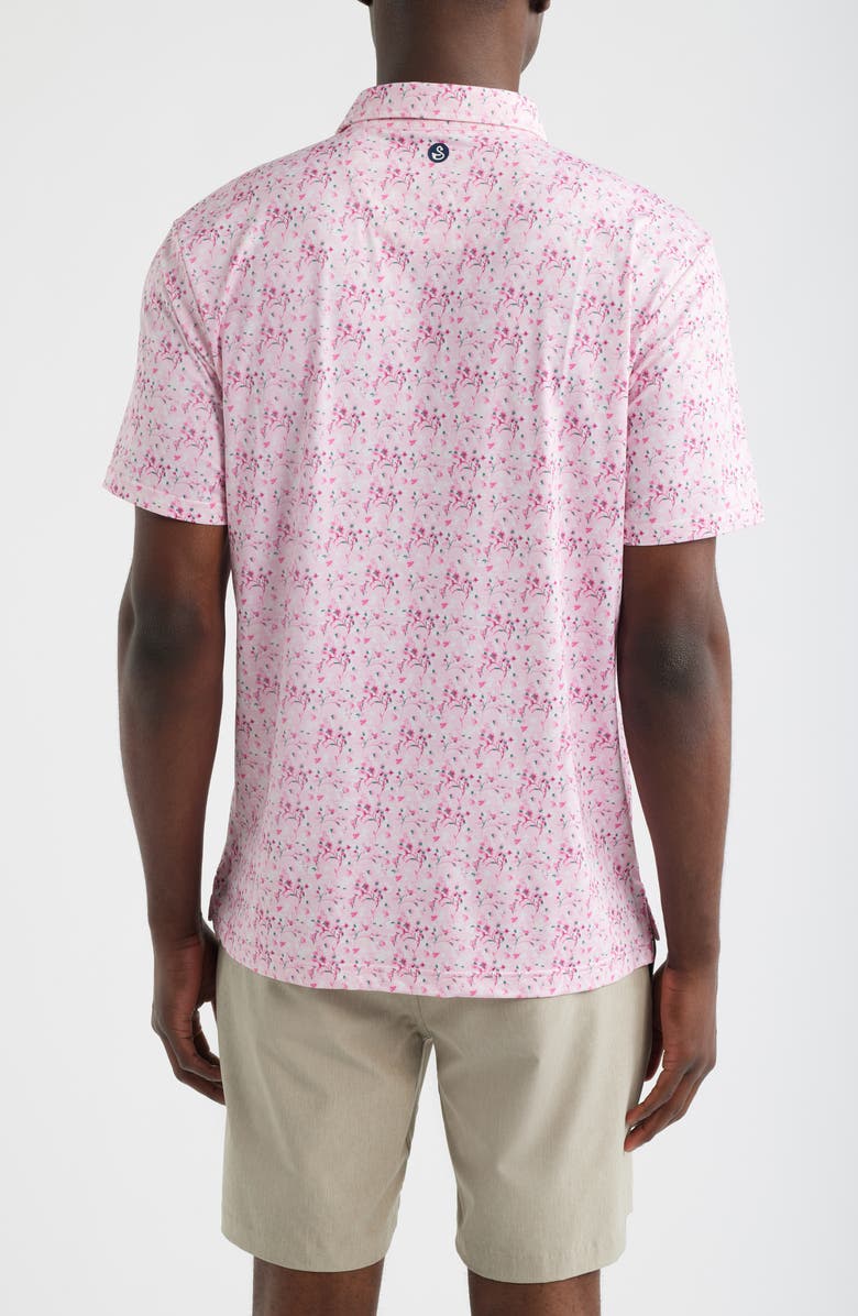 Swannies Sunday Floral Performance Golf Polo, Alternate, color, Pink