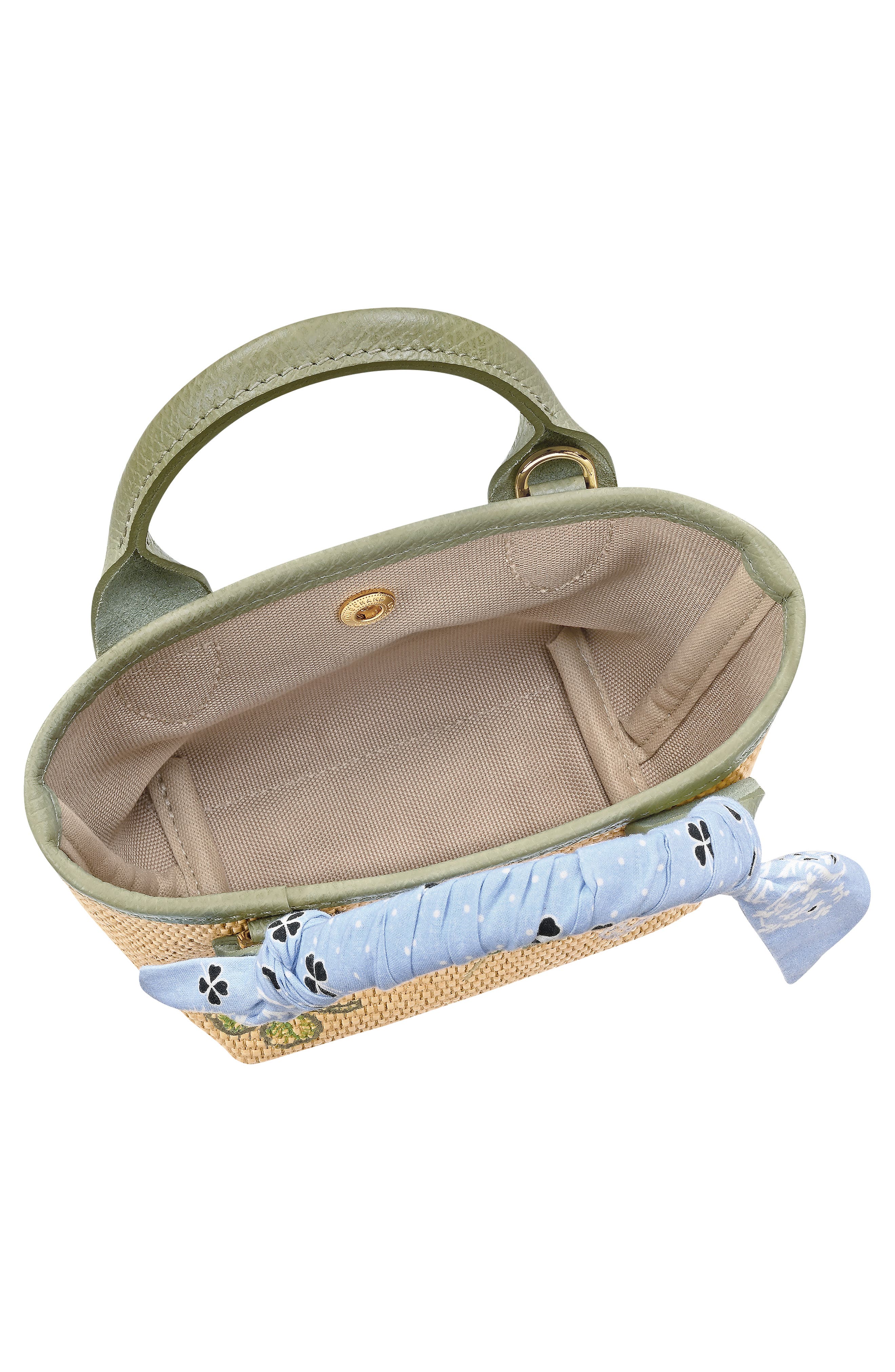 Longchamp Extra Small Le Panier Pliage Envol Crossbody Bag, Alternate, color, Almond Green