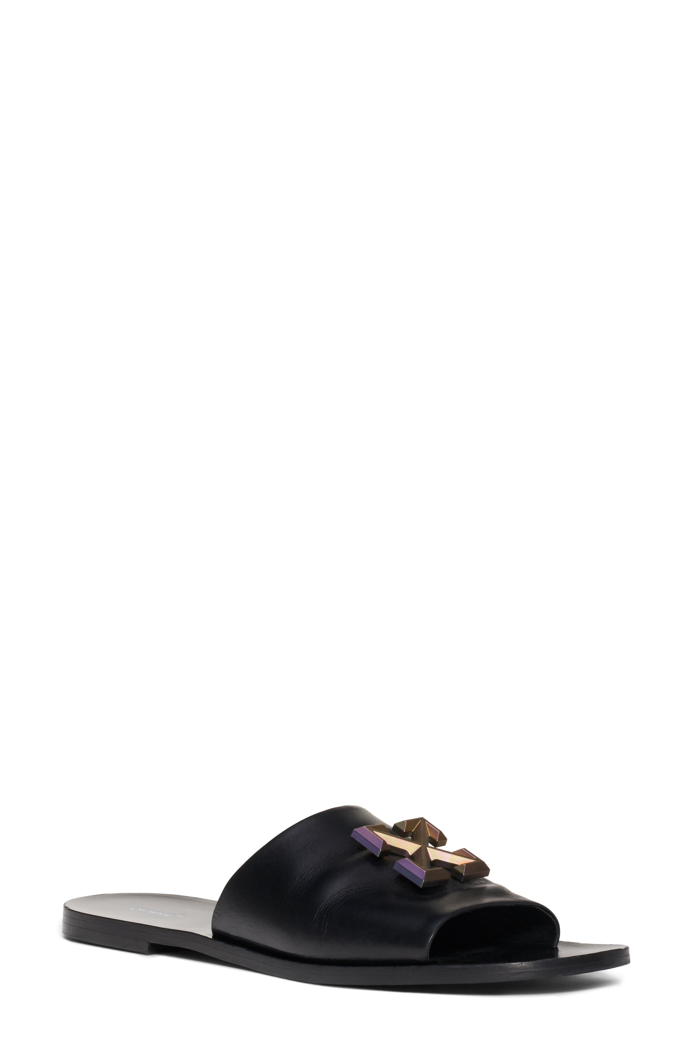 Off-White Arrow Slide Sandal, Main, color, 