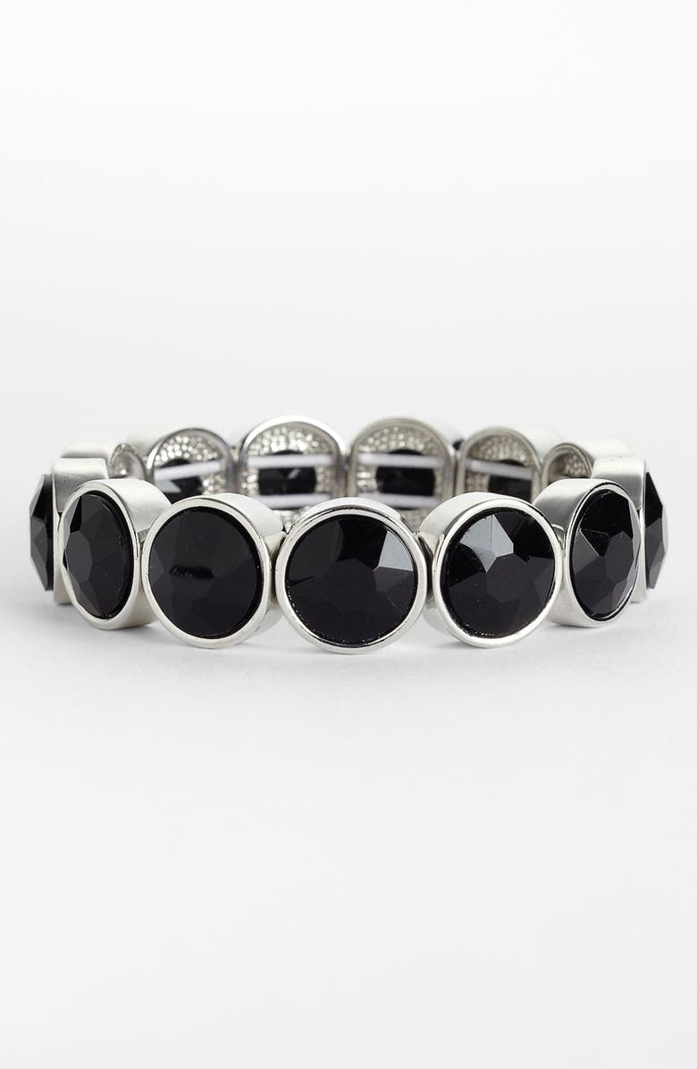 Lydell NYC Crystal Stretch Bracelet, Main, color, 