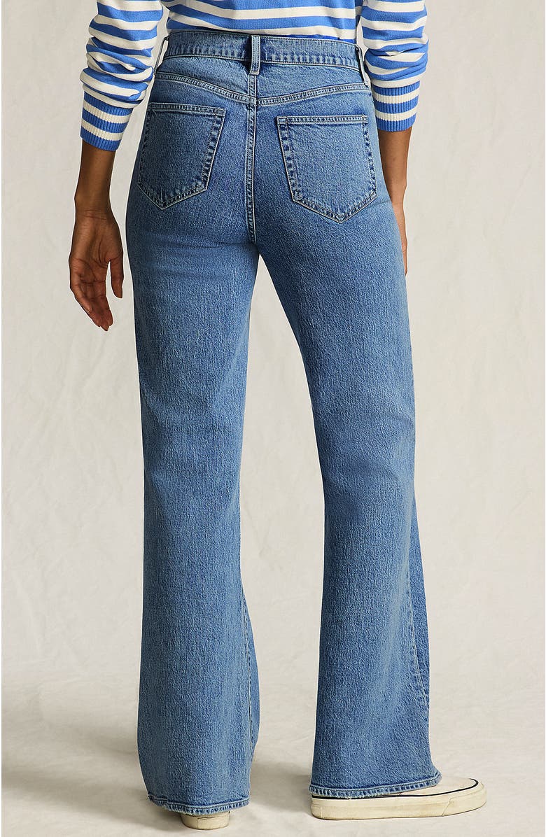 Lands
End Soft Denim High Rise Classic Flare Jeans, Alternate, color,