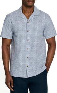 Brooklyn Brigade Diamond Gem Short Sleeve Seersucker Camp Shirt