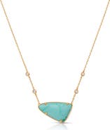 Ettika Geometric Reconstituted Stone Pendant Necklace
