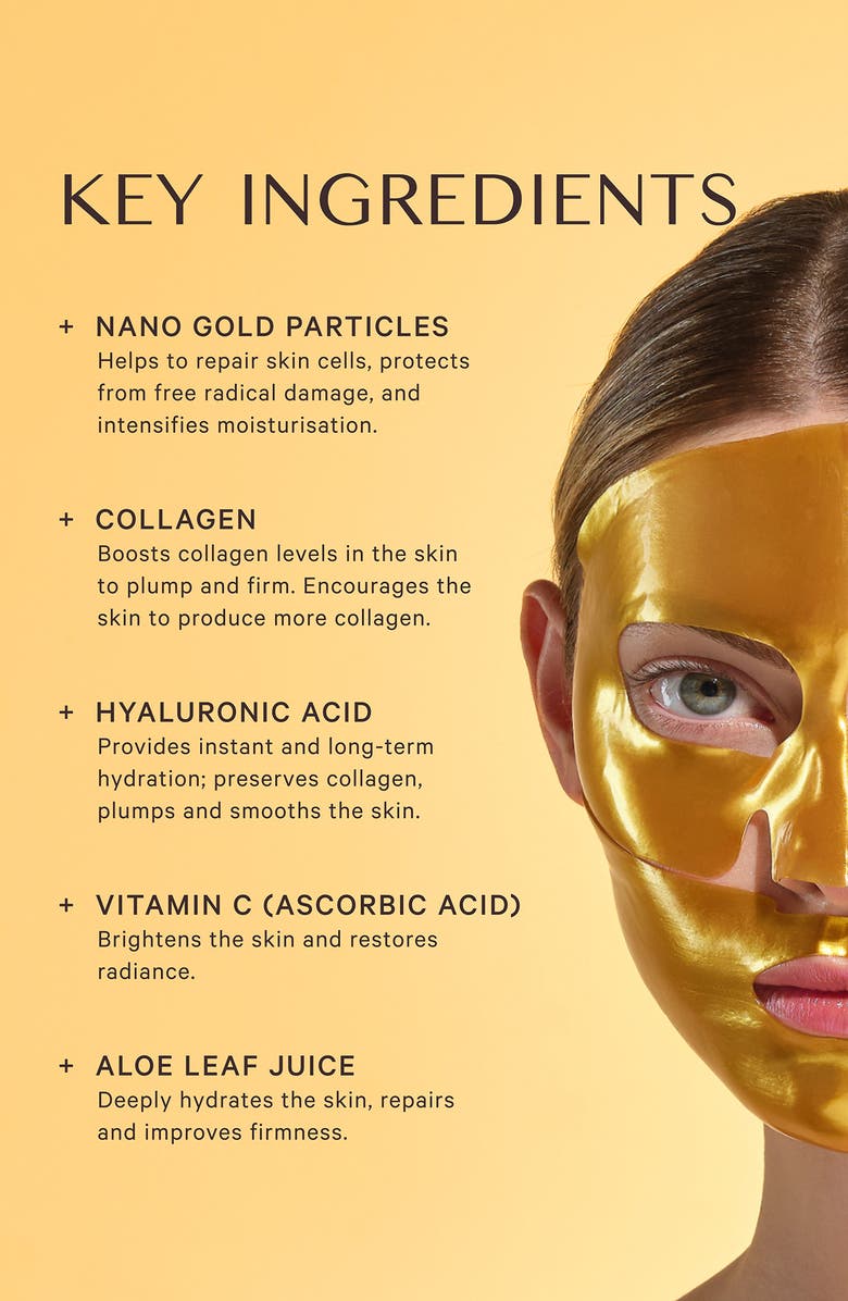 MZ Skin Hydra-Lift Golden Facial Treatment Mask, Alternate, color,
