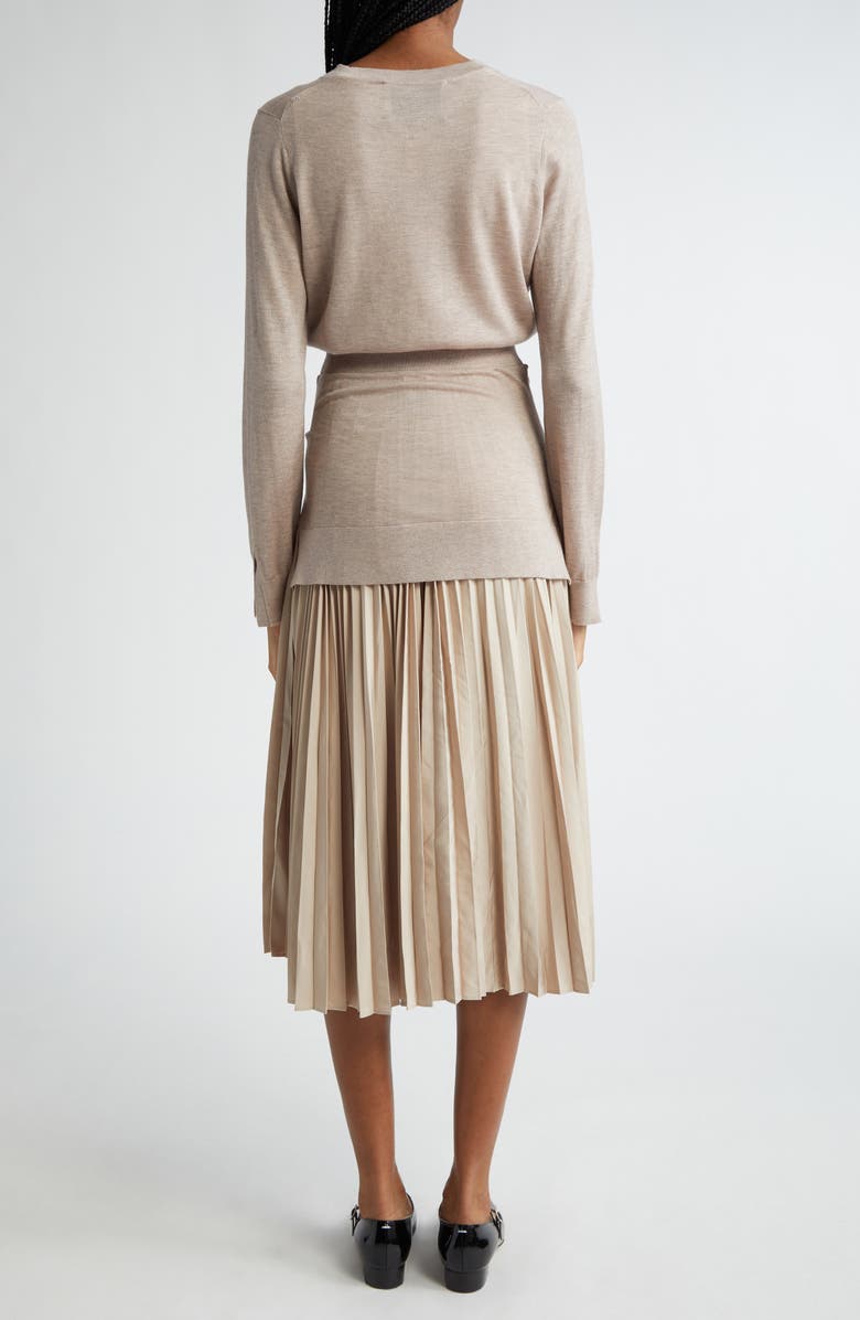 3.1 Phillip Lim Two-Piece Tie Waist Long Sleeve Pleated Dress, Alternate, color, 