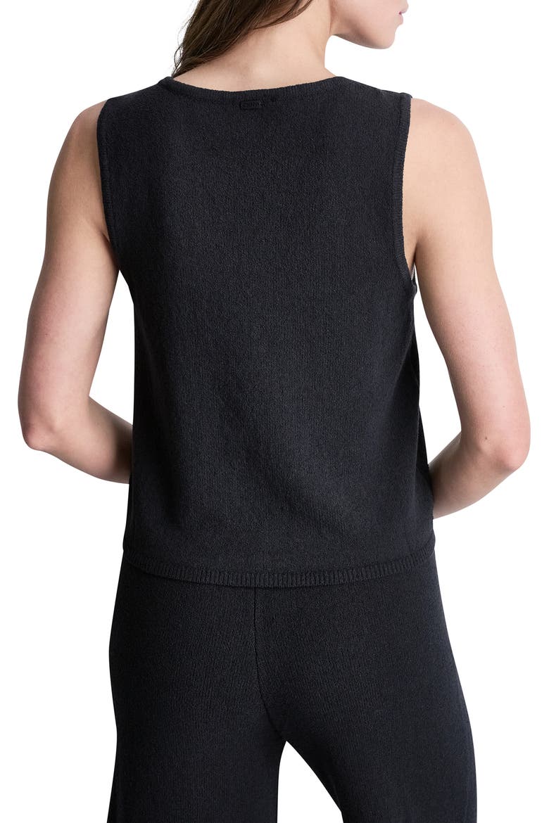 Sleeveless Tie Front Knit Vest, Alternate, color, BLACK
