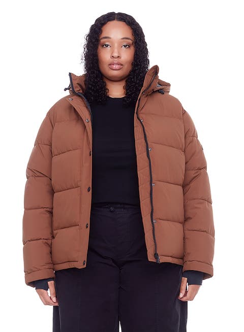 FORILLON PLUS SIZE - Vegan Down Short Quilted Puffer Jacket