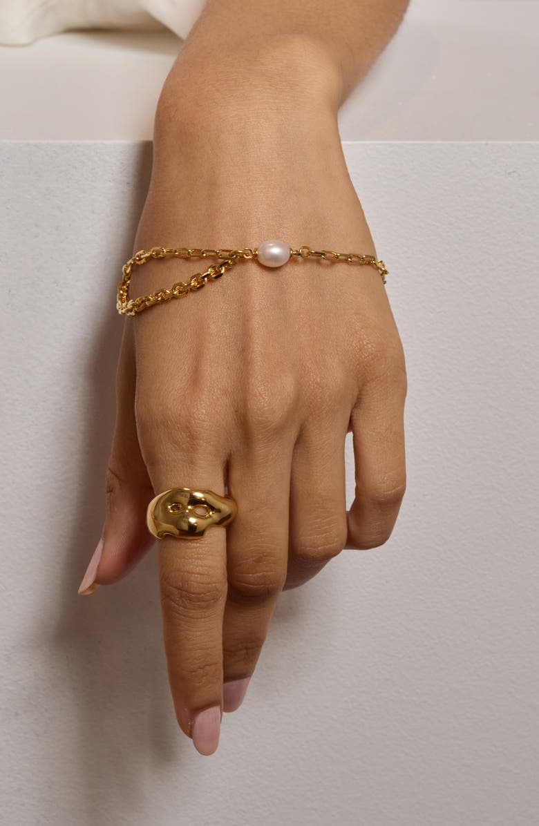 Lady Grey Sophie Freshwater Pearl Bracelet, Alternate, color, Gold/ Clear