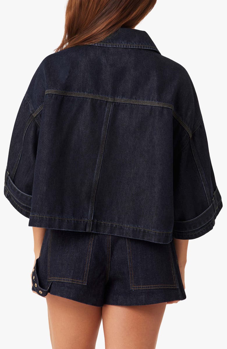 Habitual Cape Denim Crop Jacket, Alternate, color, Rinse