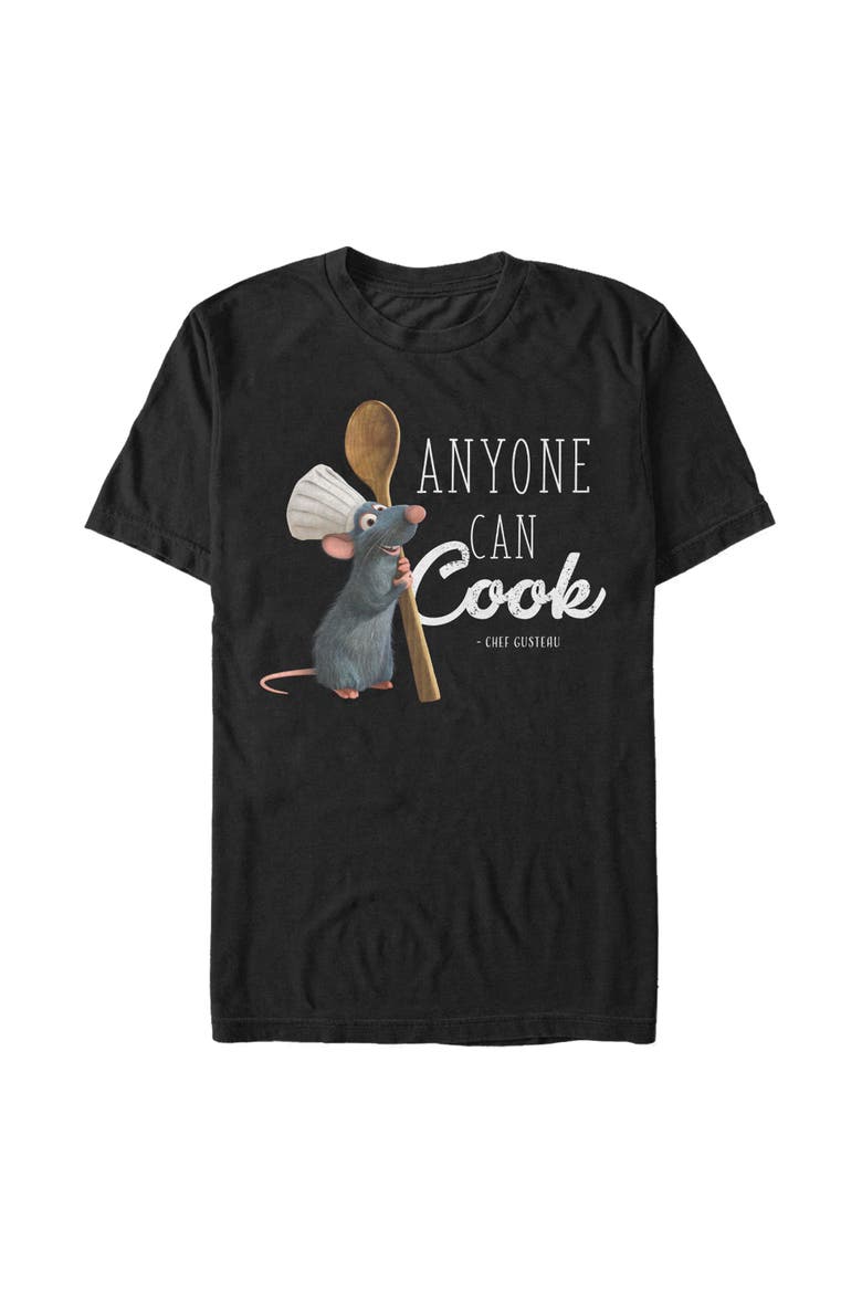 Men's Ratatouille Anyone Can Cook Graphic Tee, Alternate, color, Black