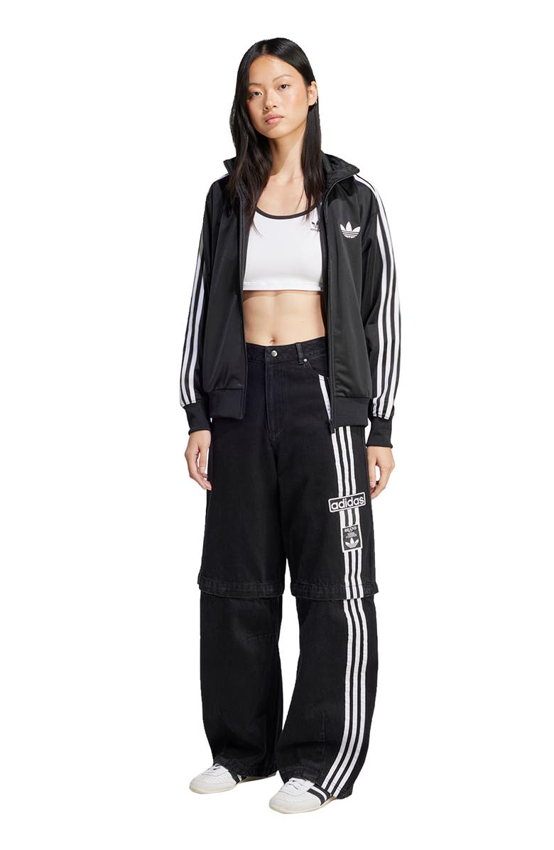 adidas Originals 3-Stripes High Waist Convertible Jeans, Alternate, color, 