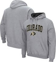 COLOSSEUM Men's Colosseum Heather Gray Colorado Buffaloes Arch & Logo 3.0 Pullover Hoodie
