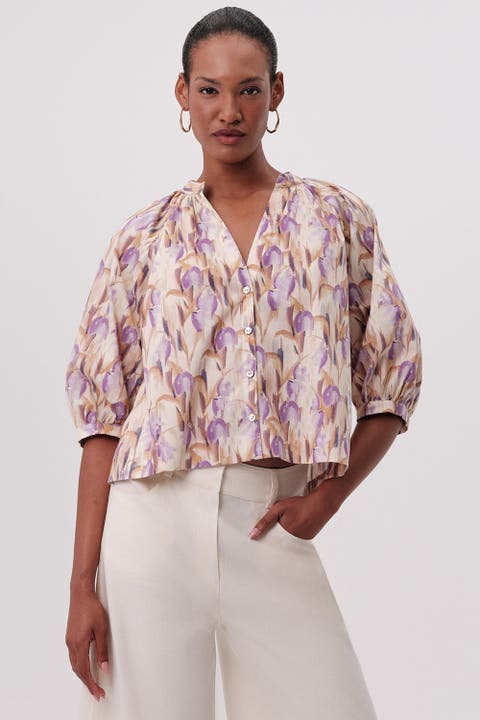 Mandy V Neck Short Sleeve Shirt
