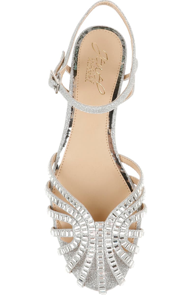 Jewel Badgley Mischka Perla Ankle Strap Flat, Alternate, color,