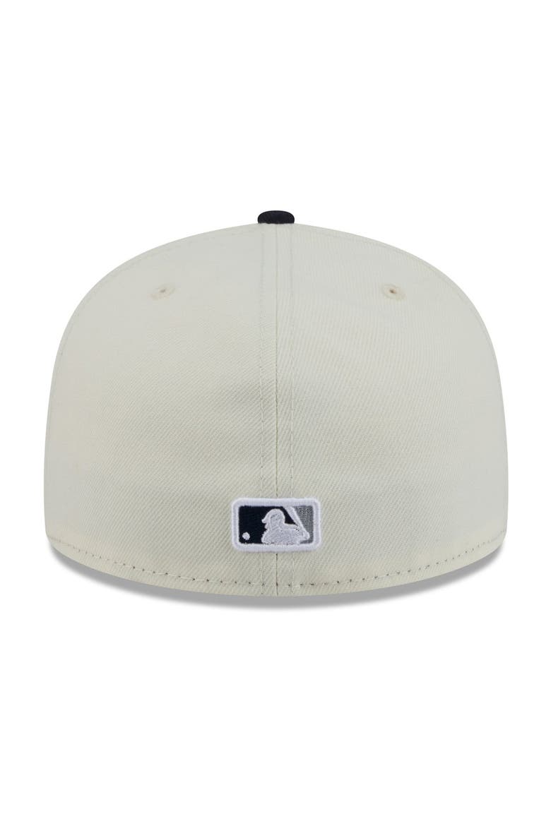 Men's New Era White/Navy New York Yankees Blossom 59FIFTY Fitted Hat, Alternate, color, White