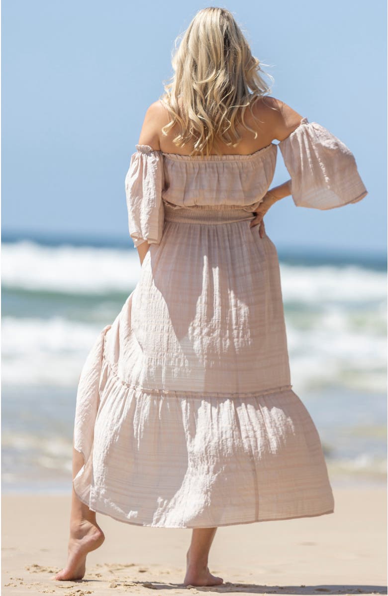 Angel Maternity Chantal 2 piece Maternity Photoshoot  Dress, Alternate, color, Nude Pink