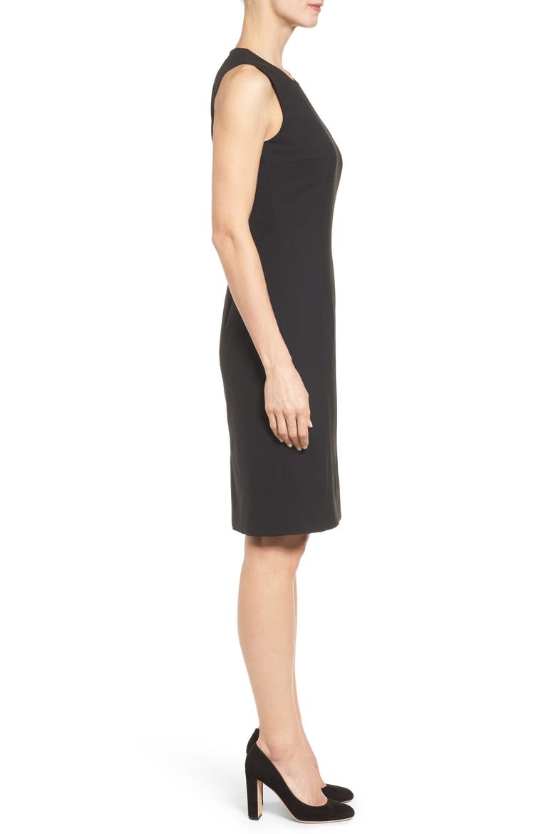 Dirusa Tropical Stretch Wool Dress, Alternate, color, BLK
