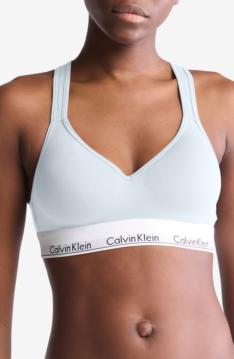 Calvin Klein Modern Collection Cotton Blend Padded Bralette, Main, color,