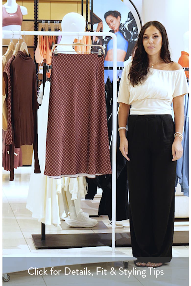 Satin Midi Slip Skirt video