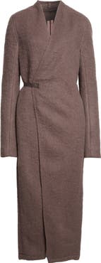 Rick Owens Boiled Alpaca & Wool Blend Lab Coat