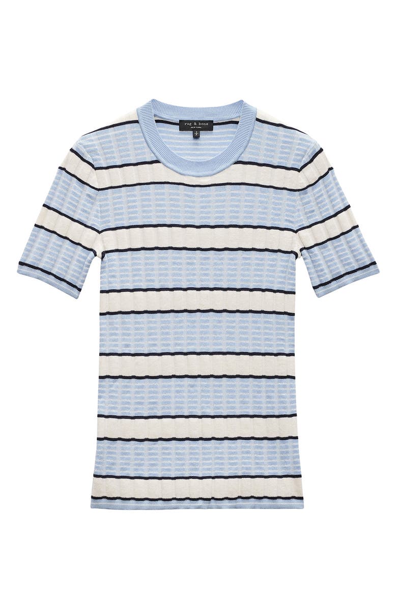rag & bone Eloise Stripe Short Sleeve Sweater, Alternate, color, 
