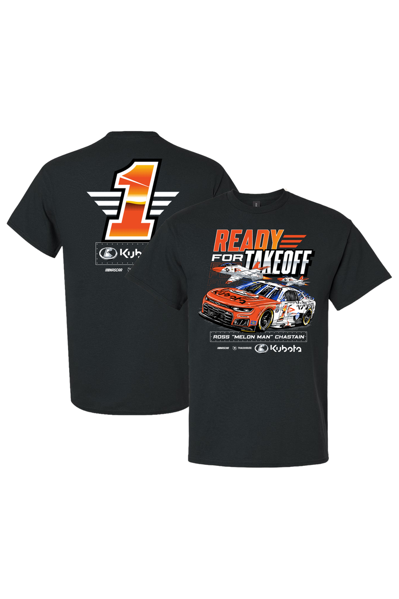 Men's Trackhouse Racing Team Collection Black Ross Chastain #1 Kubota T-45 Flag T-Shirt, Main, color, Black