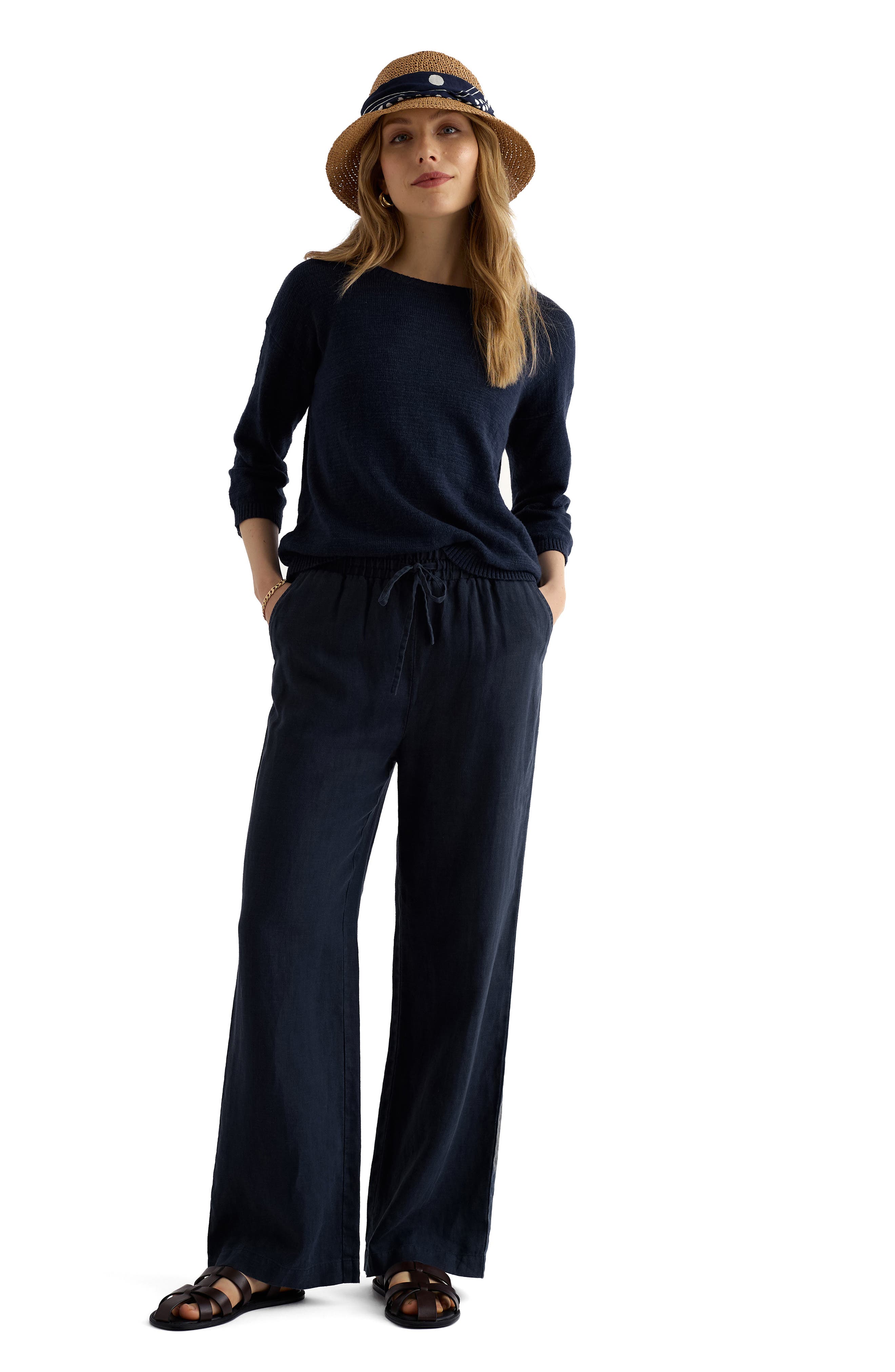 Seasalt Cornwall Tide Flow Wide Leg Linen Pants (Women) | Nordstromrack