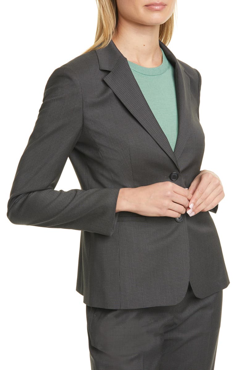 BOSS Jonina Vichy Check Suit Jacket, Alternate, color,