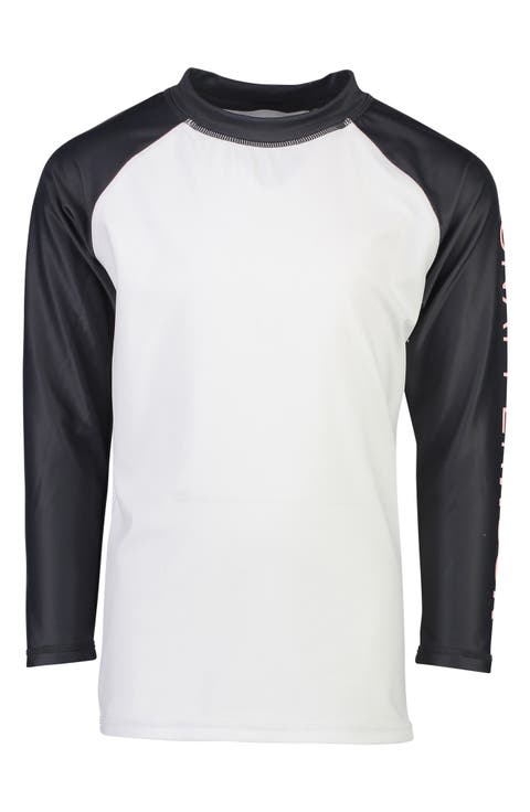 Kids' White Slate Long Sleeve Rashguard (Toddler & Little Boy)