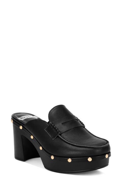 Lycra Stud Platform Mule