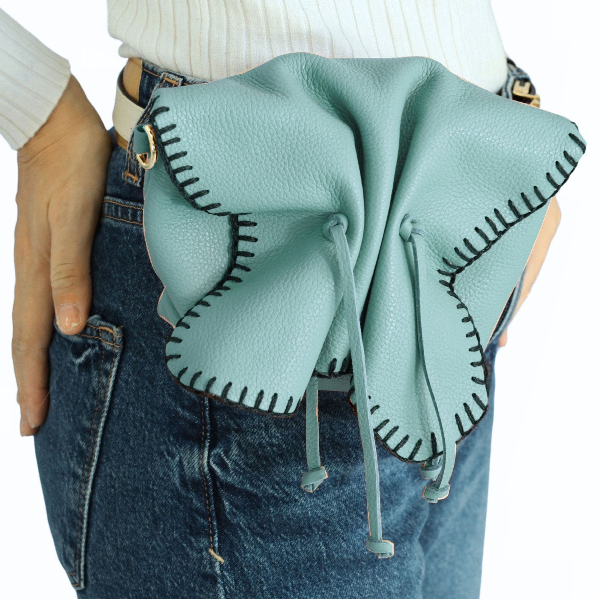 Mini Butterfly Leather Bag, Alternate, color, Teal