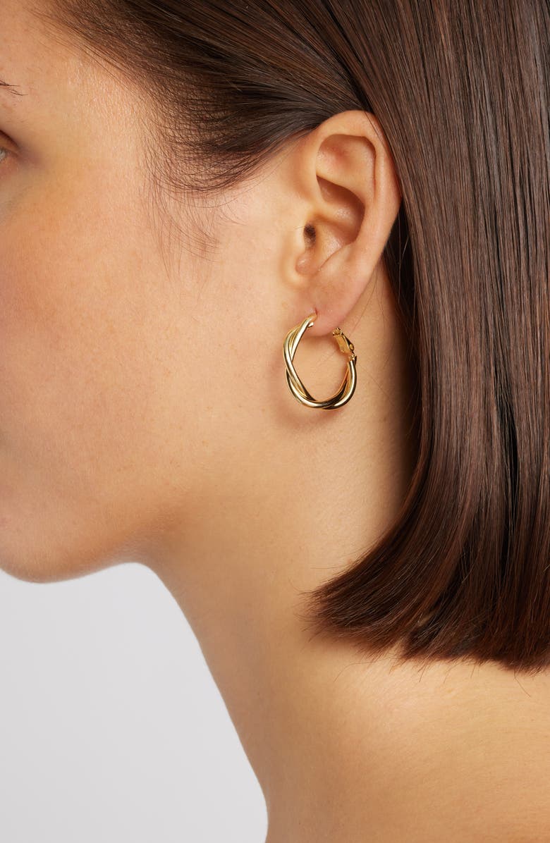 Set & Stones Lainey Twisted Hoop Earrings, Alternate, color, Gold