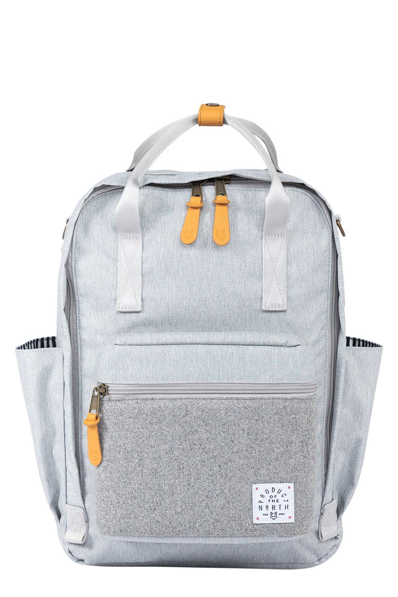 Elkin Sustainable Diaper Backpack, Main, color, HEATHER GREY