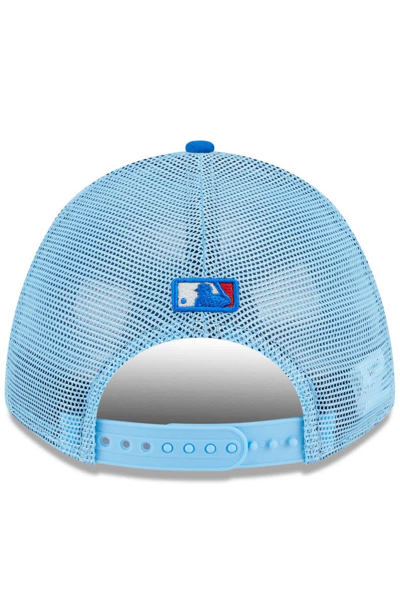 New Era Men's New Era Light Blue/Blue Seattle Mariners 2025 Fourth of July 9FORTY A-Frame M-Crown Adjustable Trucker Hat, Alternate, color, 