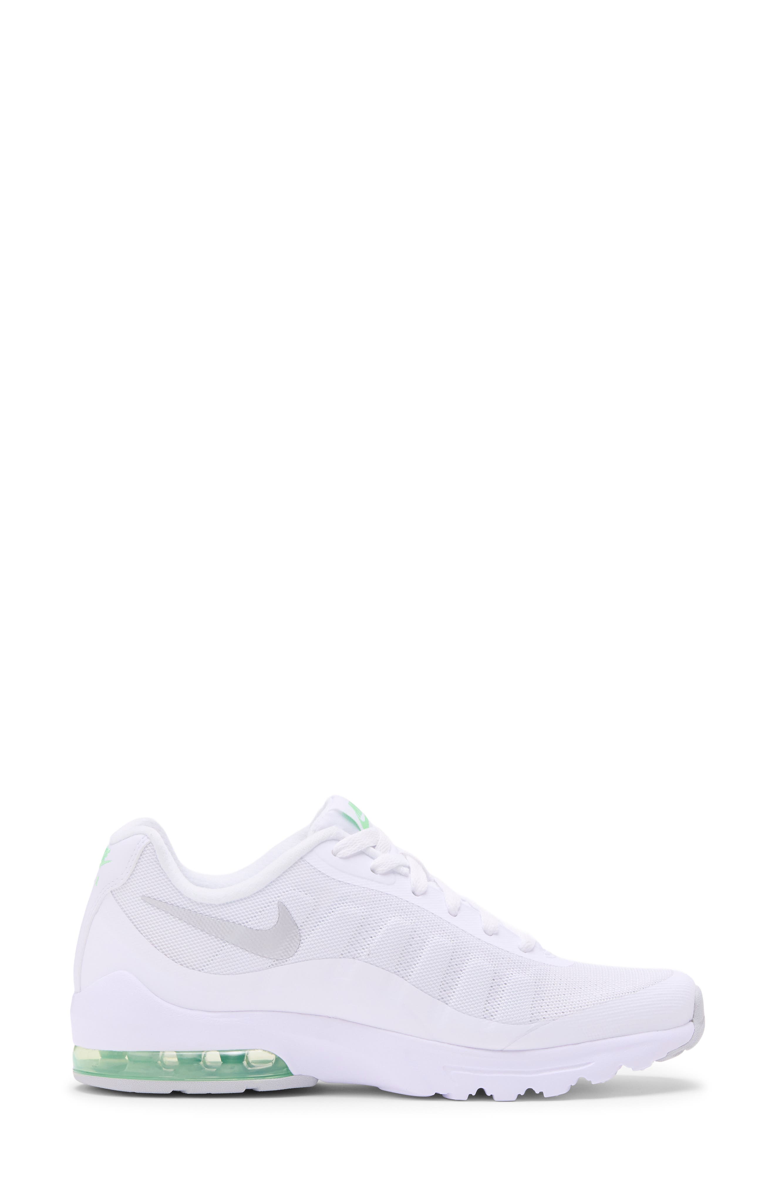 Air Max Invigor Sneaker, Alternate, color, WHITE/ SILVER/ ILLUSION GREEN