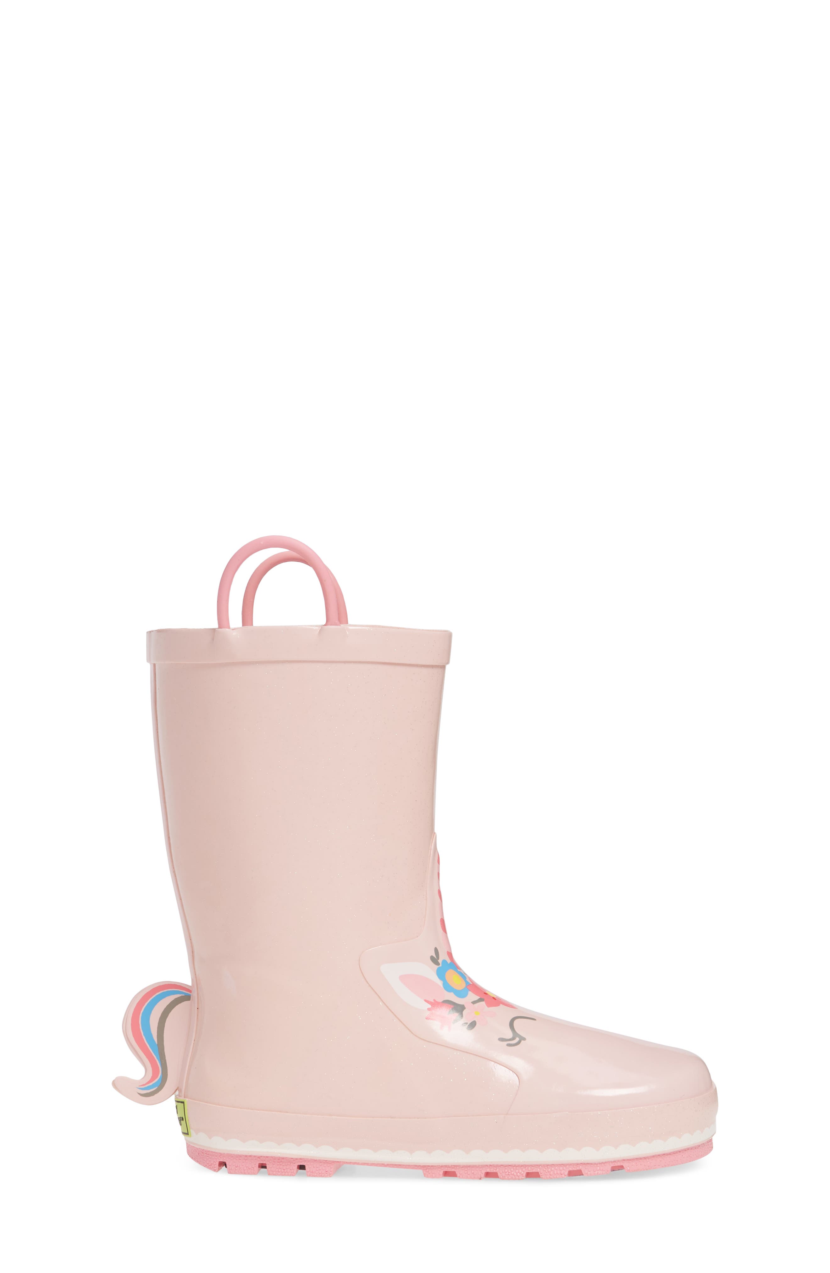 Western Chief Unity Unicorn Waterproof Rain Boot, Alternate, color, Soft Rose