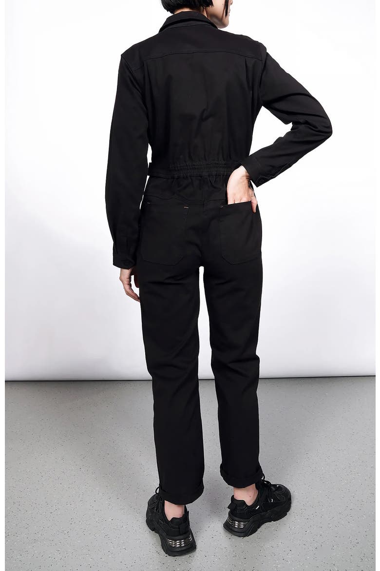 The Essential Long Sleeve High Waisted Coverall, Alternate, color, BLACK