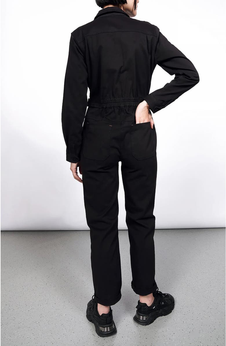 WILDFANG The Essential Long Sleeve High Waisted Coverall, Alternate, color, Black