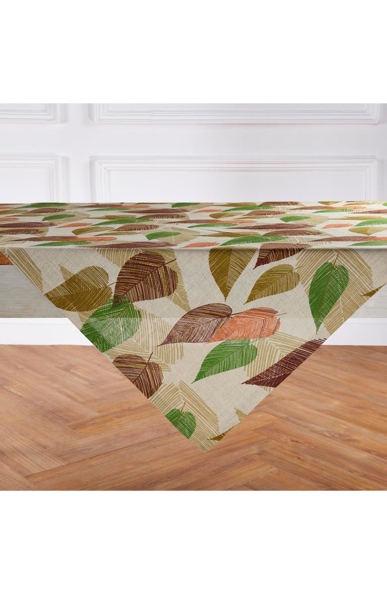Solino Home Linen Table Throw - Falling Leaves, 52" x 52" Inch, Alternate, color, Fall