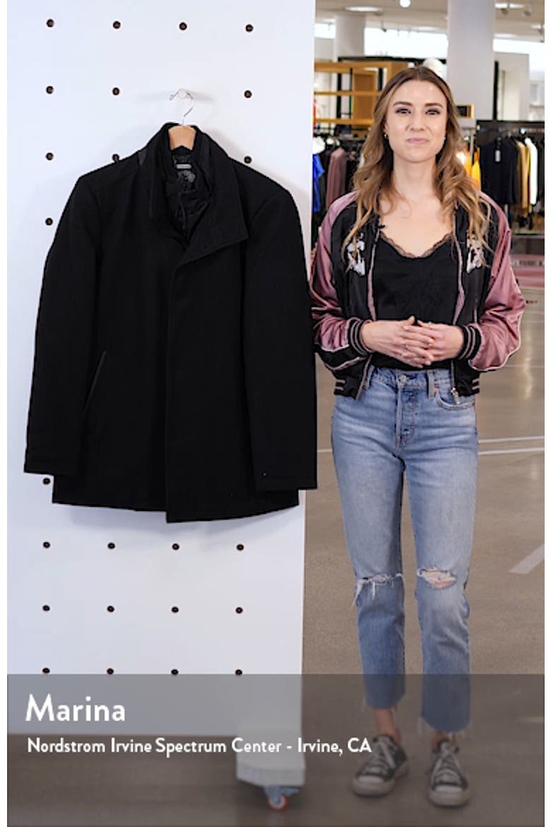 Short Wool Blend Car Coat video
